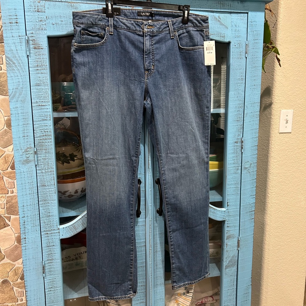 Ralph Lauren Blue Straight Jeans Timeless Design